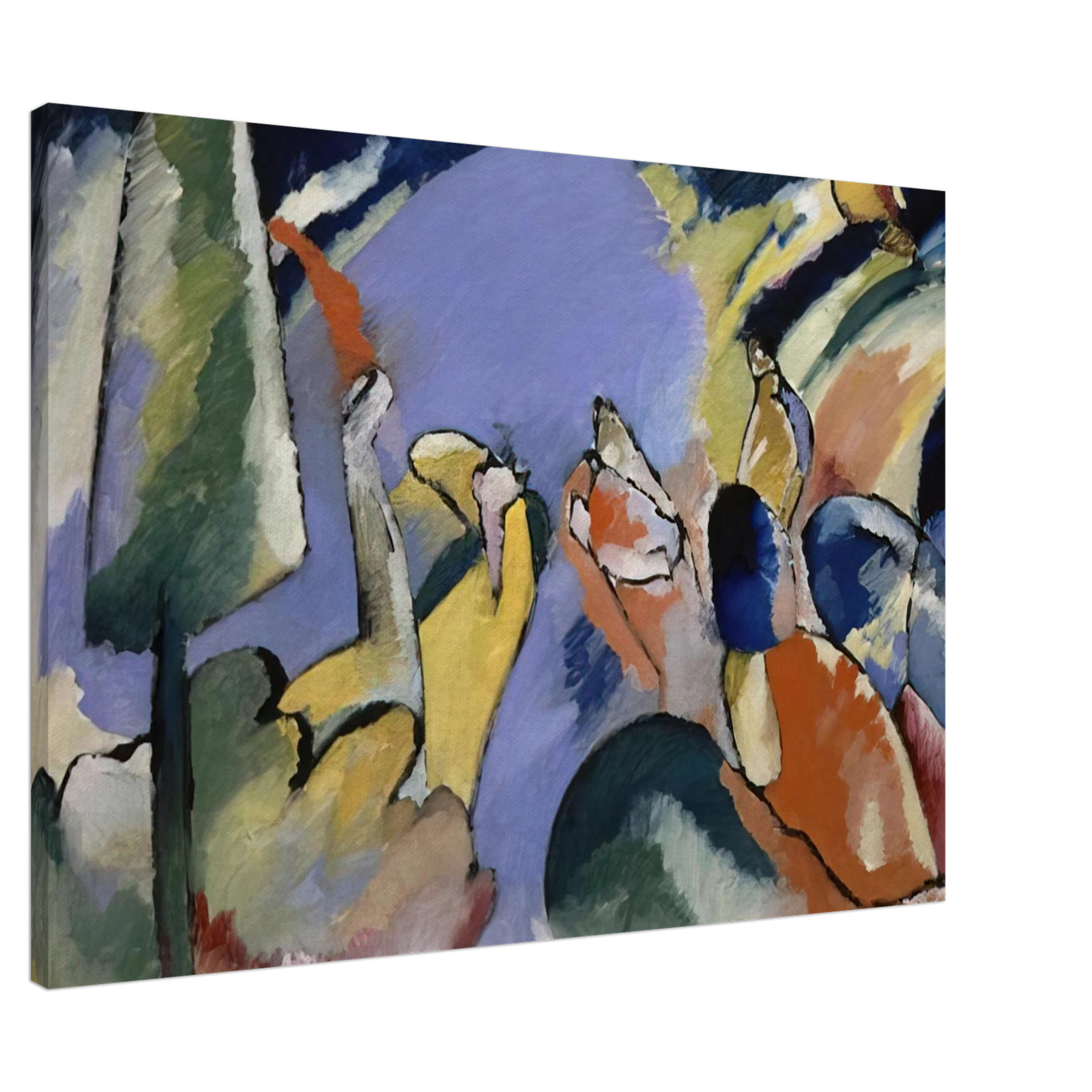 Wassily Kandinsky - IMPROVISATION XIV 1910 Canvas - 20x30 cm / 8x12 inches-canvas