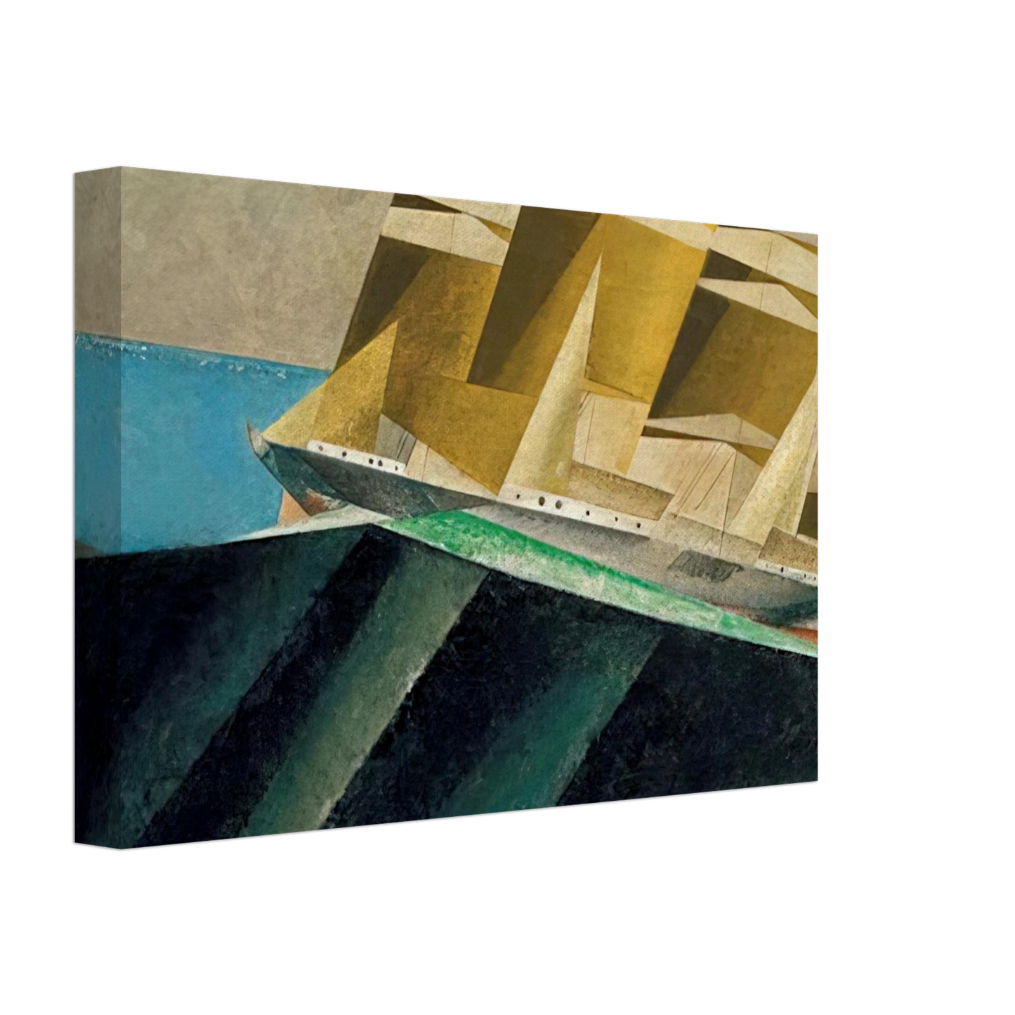 Lyonel Feininger - MID OCEAN 1937 Canvas - 40x60 cm / 16x24 inches-canvas
