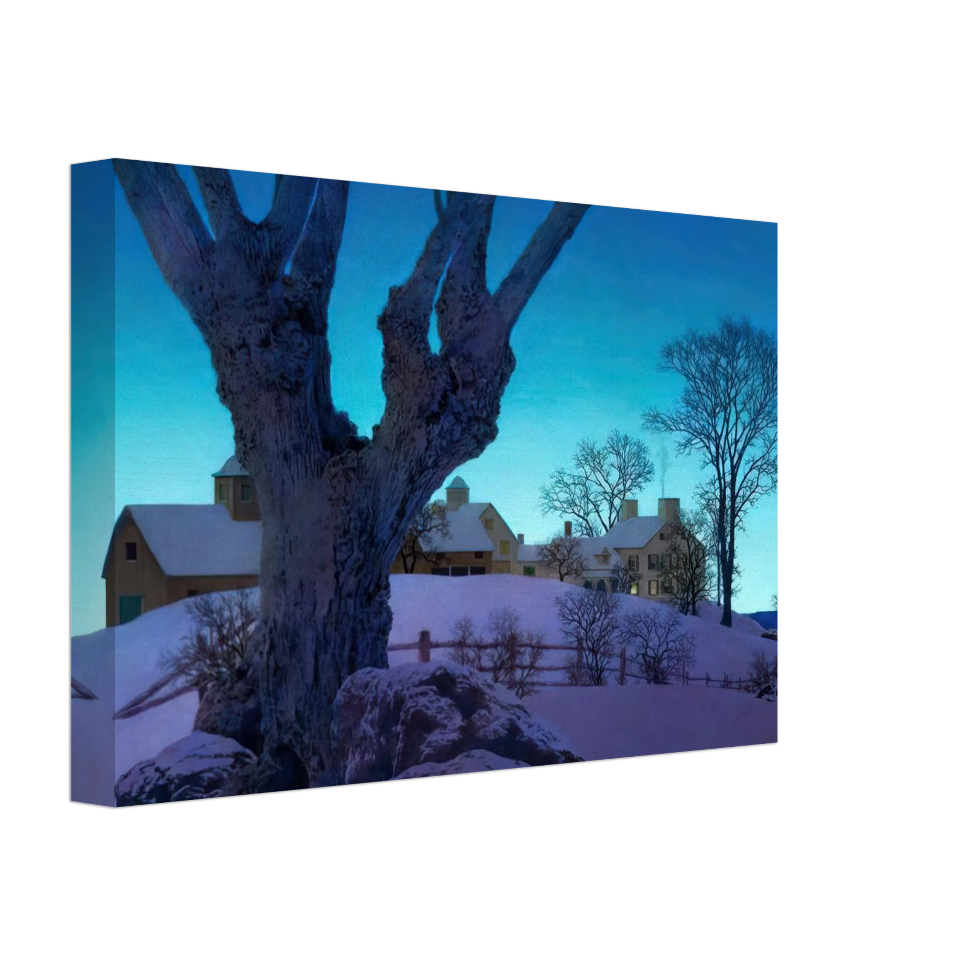Maxfield Parrish - Hill Top Farm, Winter Canvas - 70x100 cm / 28x40 inches-canvas