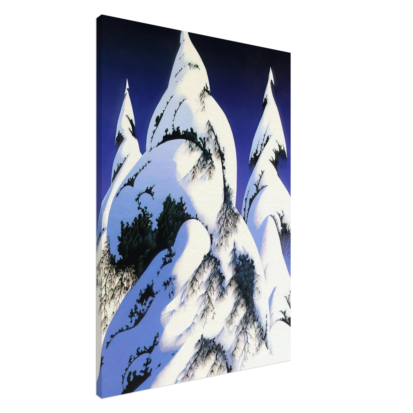 Eyvind Earle - Snow Trees Canvas - 20x30 cm / 8x12 inches-canvas
