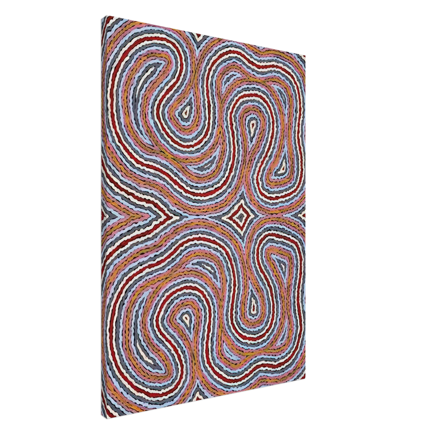 Clifford Possum Tjapaltjarri - Untitled Narripi Worm Dreaming - 1996 Canvas - 20x30 cm / 8x12 inches-canvas