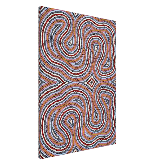 Clifford Possum Tjapaltjarri - Untitled Narripi Worm Dreaming - 1996 Canvas - 20x30 cm / 8x12 inches-canvas