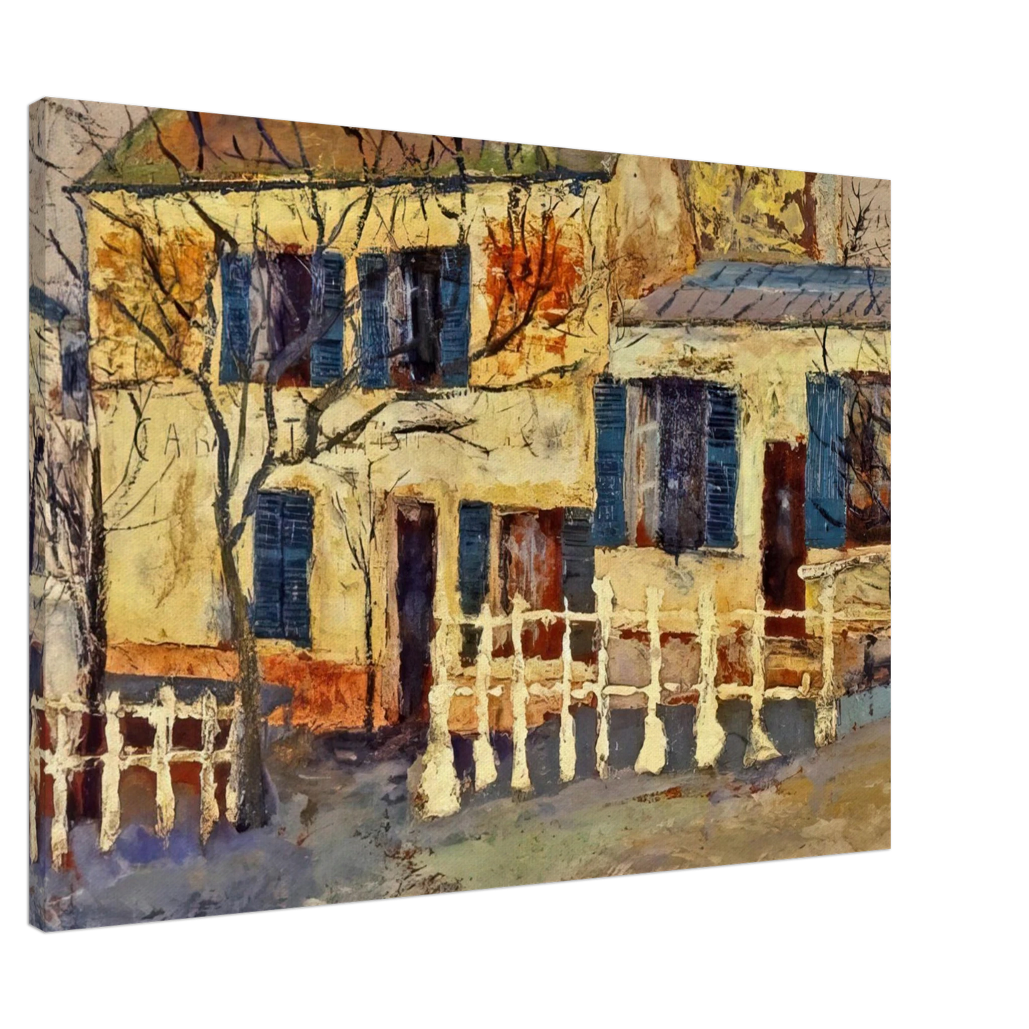 Maurice Utrillo - LAPIN AGILE 1 Canvas - 20x30 cm / 8x12 inches-canvas