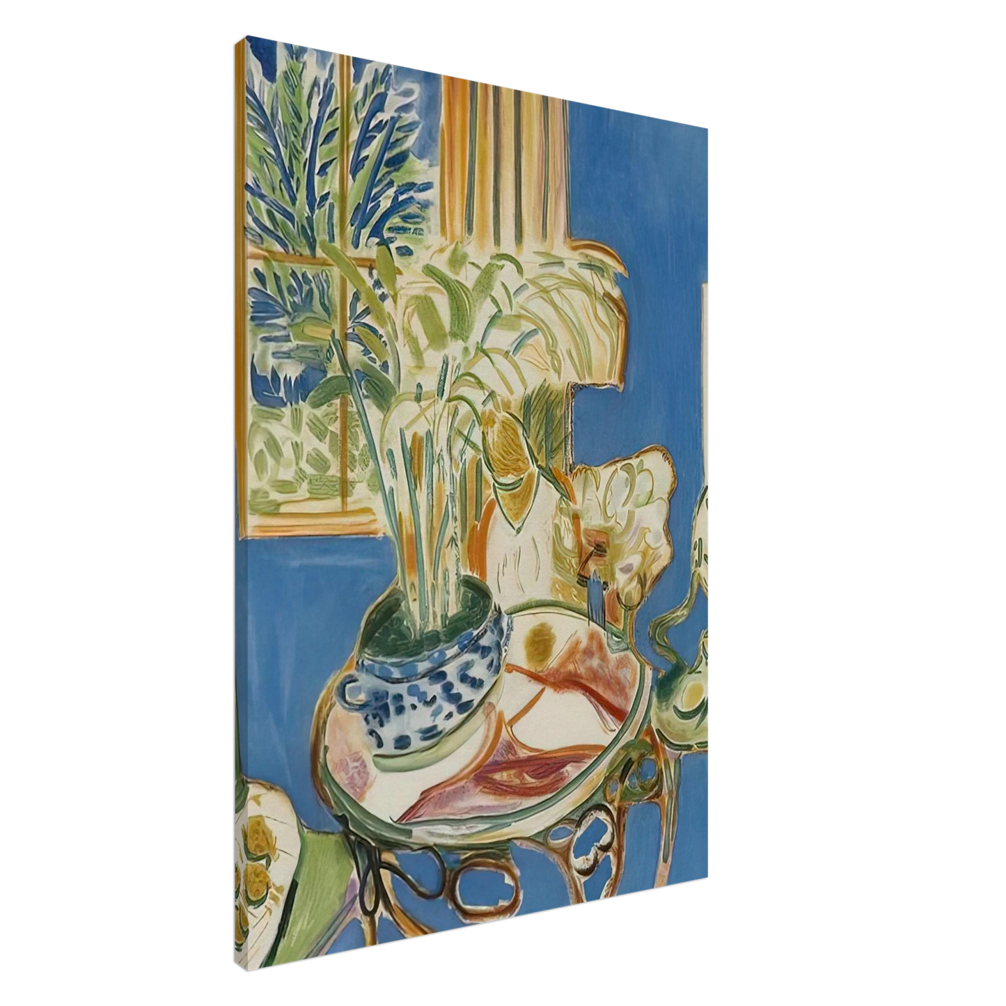 Henri Matisse - BLUE INTERIOR 1947 Canvas - 20x30 cm / 8x12 inches-canvas
