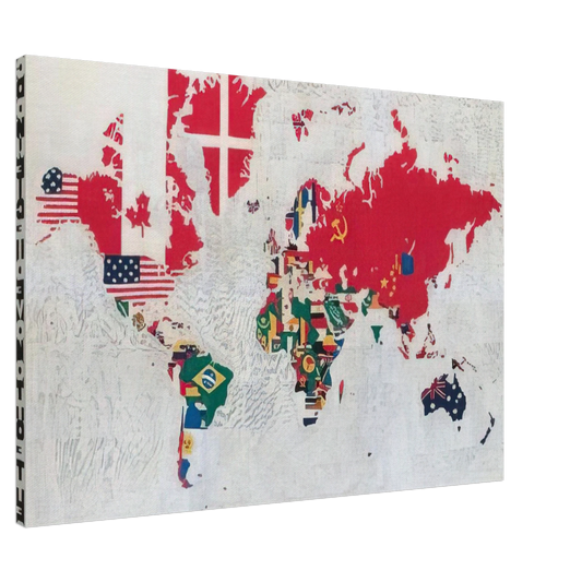 Alighiero Boetti - MAPPA 1983 Canvas - 20x30 cm / 8x12 inches-canvas