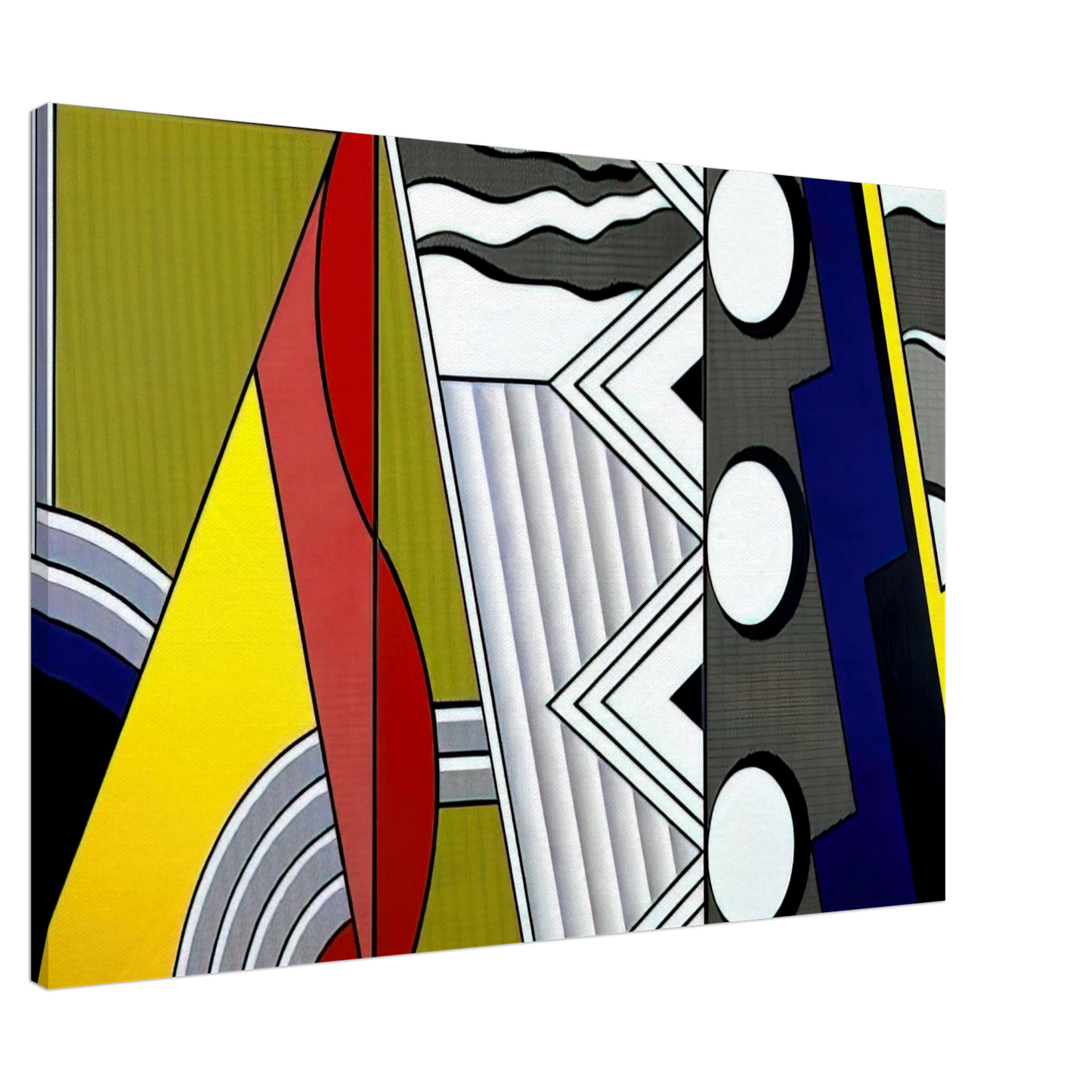 Roy Lichtenstein - MODERN PAINTING WITH CLEF 1967 Canvas - 20x30 cm / 8x12 inches-canvas