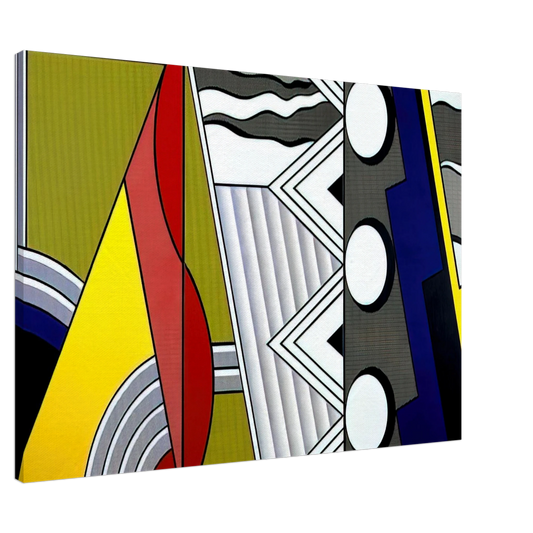 Roy Lichtenstein - MODERN PAINTING WITH CLEF 1967 Canvas - 20x30 cm / 8x12 inches-canvas