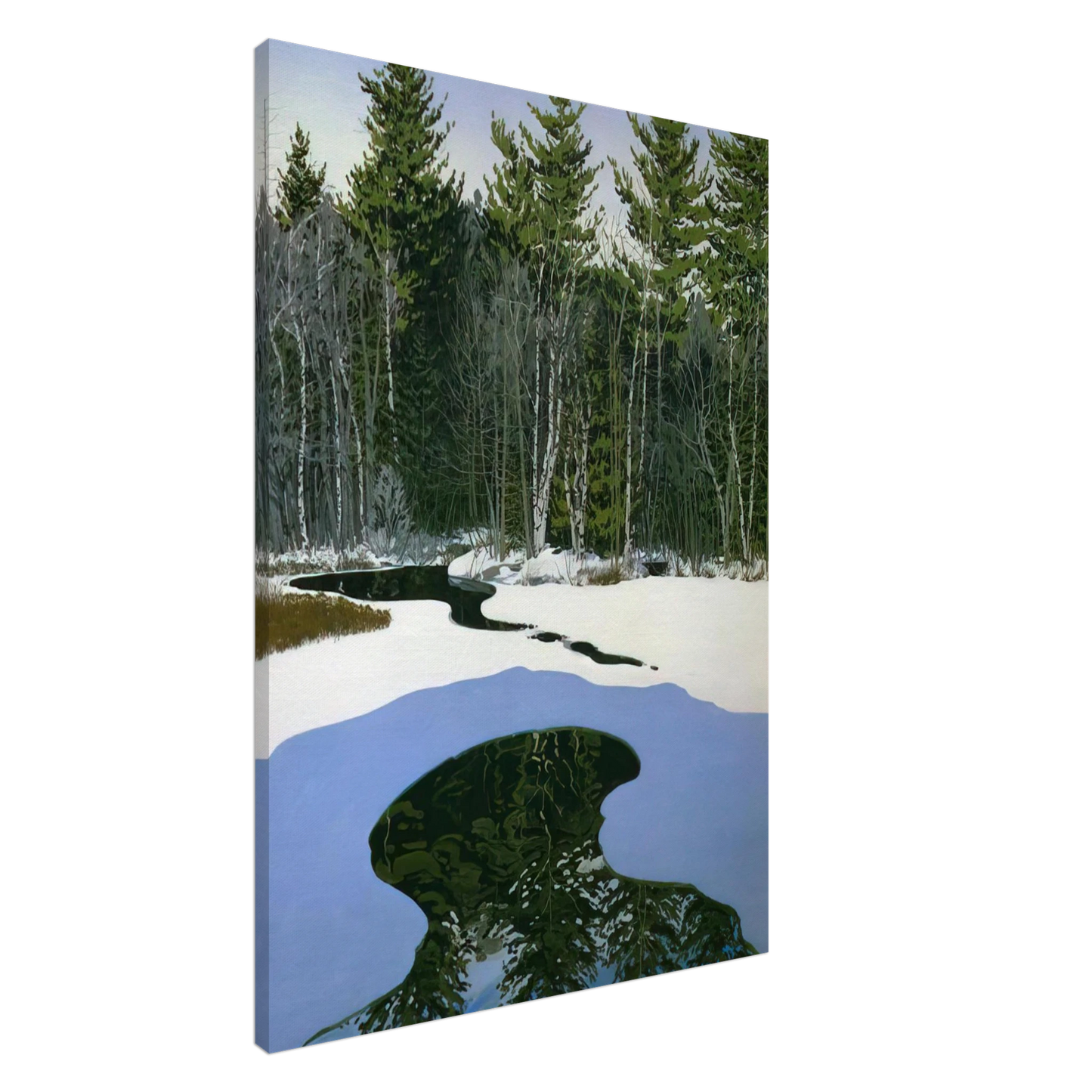 Neil Welliver - Pond Pass - Contemporary Realism Canvas - 20x30 cm / 8x12 inches-canvas