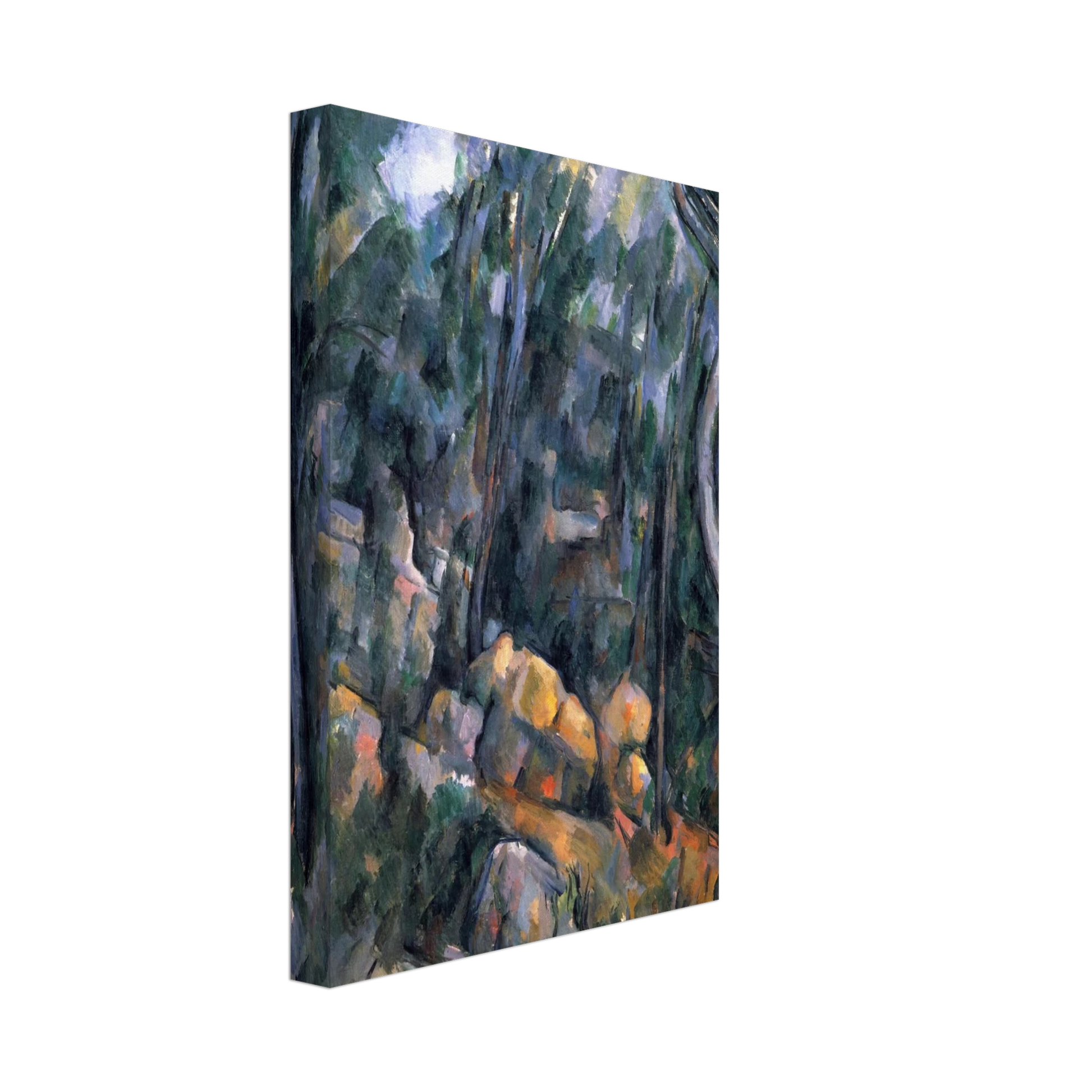 Paul Cezanne - Forest near the rocky caves above the Chateau Noir Canvas - 40x60 cm / 16x24 inches-canvas