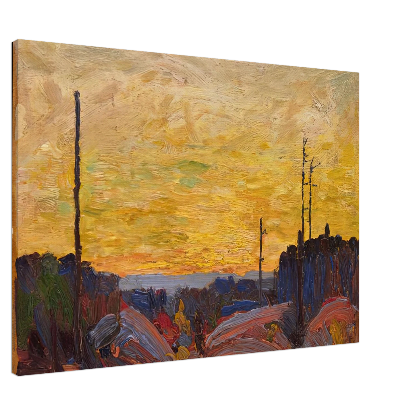 Tom Thomson - BURNED OVER LAND 1916 Canvas - 20x30 cm / 8x12 inches-canvas
