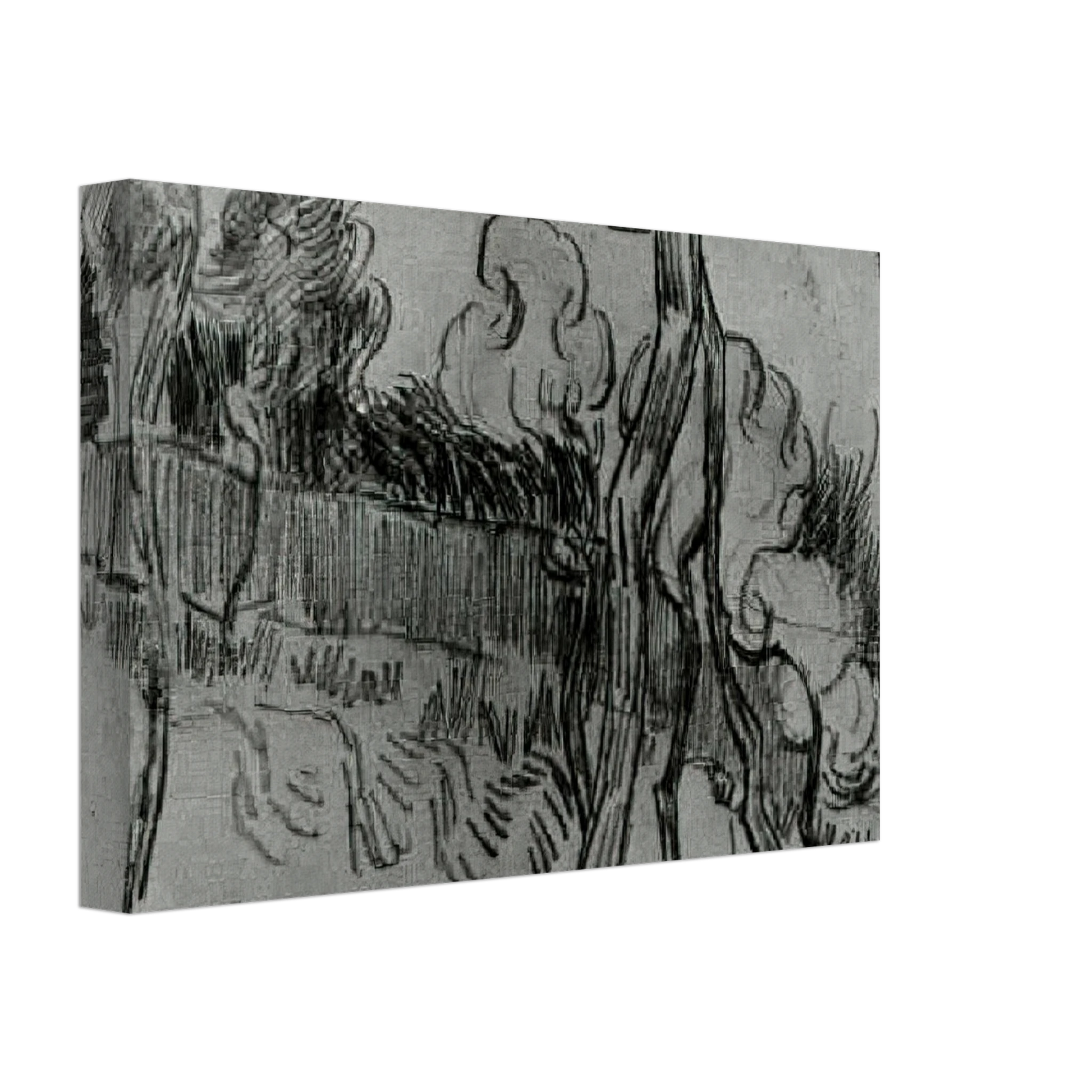 Vincent van Gogh - Pine Trees Seen against the Wall of the Asylum Canvas - 70x100 cm / 28x40 inches-canvas