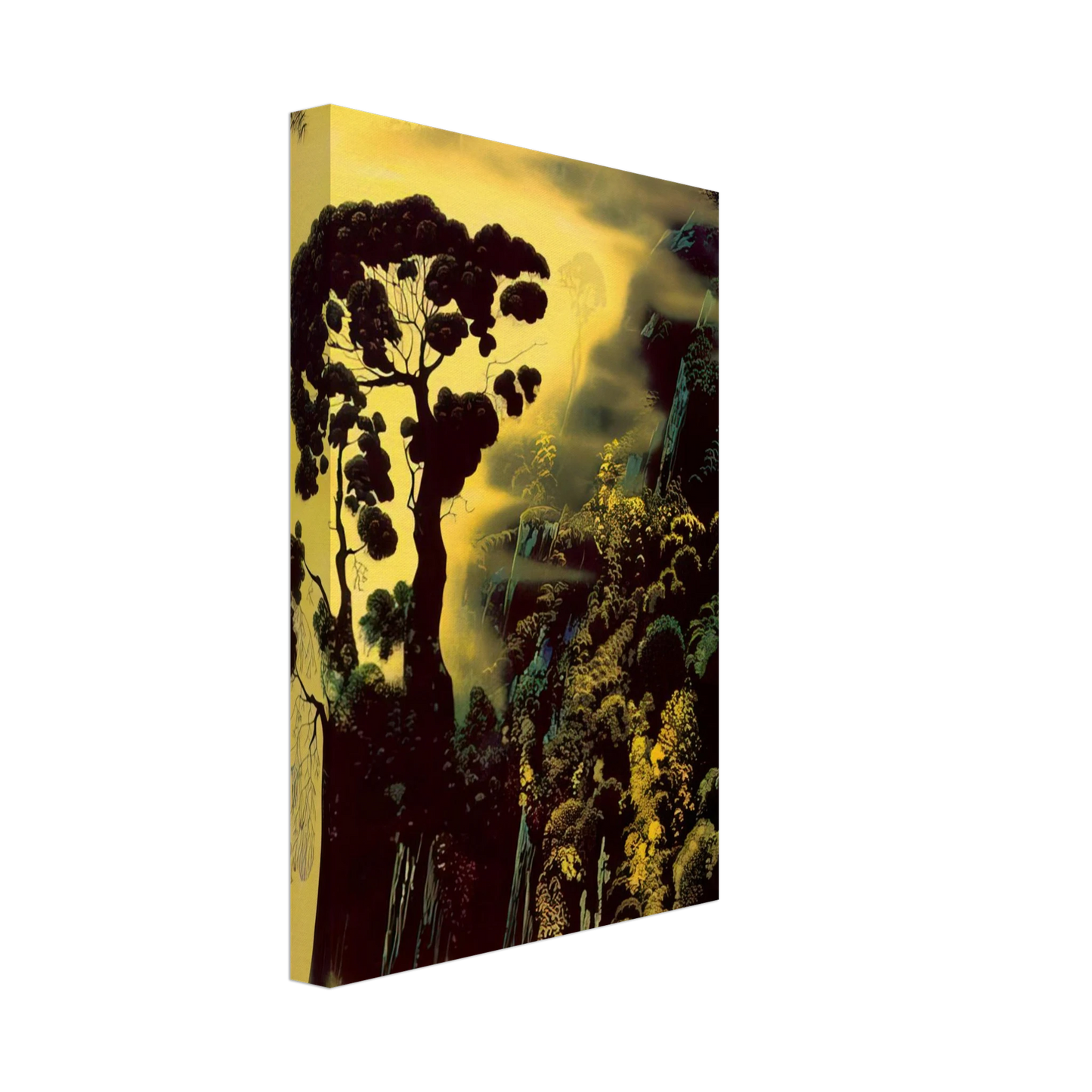 Eyvind Earle - Sunset Silhouette Canvas - 70x100 cm / 28x40 inches-canvas