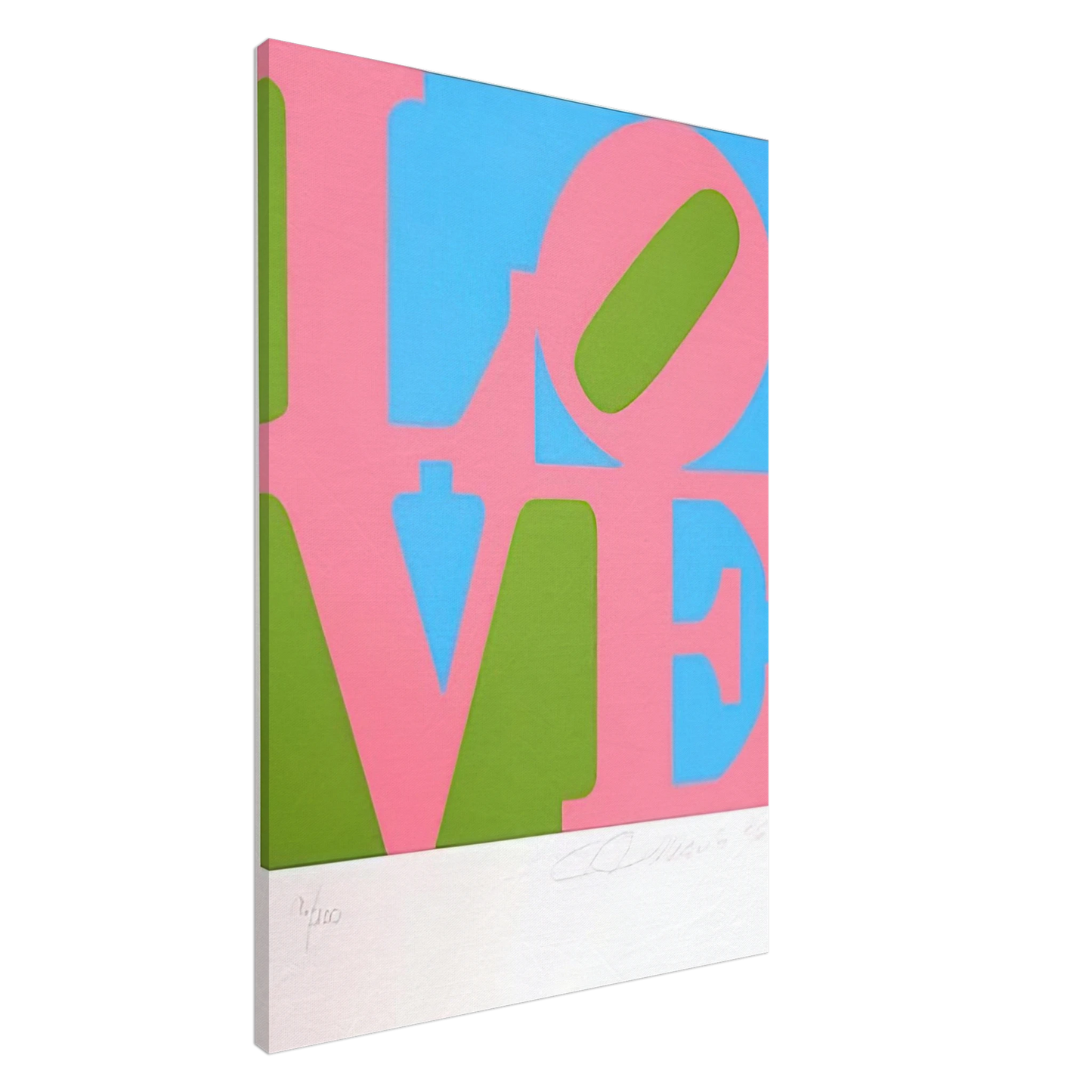 Robert Indiana - The Book of Love #11 Canvas - 20x30 cm / 8x12 inches-canvas