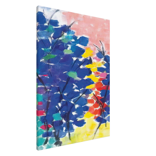 Alma Woodsey Thomas - UNTITLED FLORAL ABSTRACTION 1970 Canvas - 20x30 cm / 8x12 inches-canvas