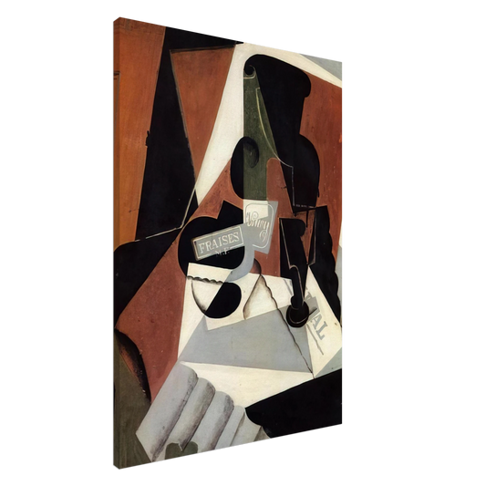 Juan Gris - STRAWBERRY JAM 1917 Canvas - 20x30 cm / 8x12 inches-canvas