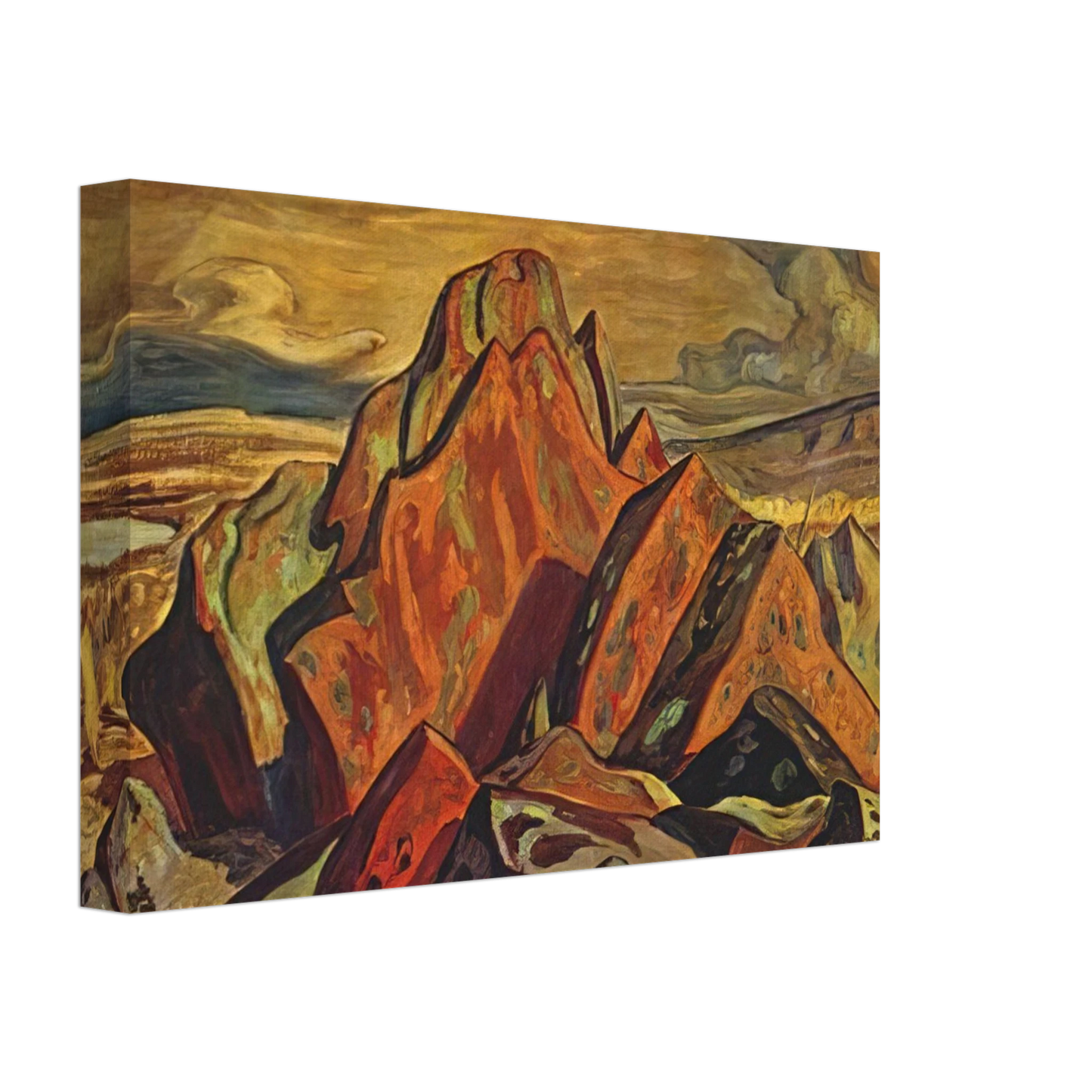A.Y. Jackson - Hills at Great Bear Lake - 1953 Canvas - 40x60 cm / 16x24 inches-canvas