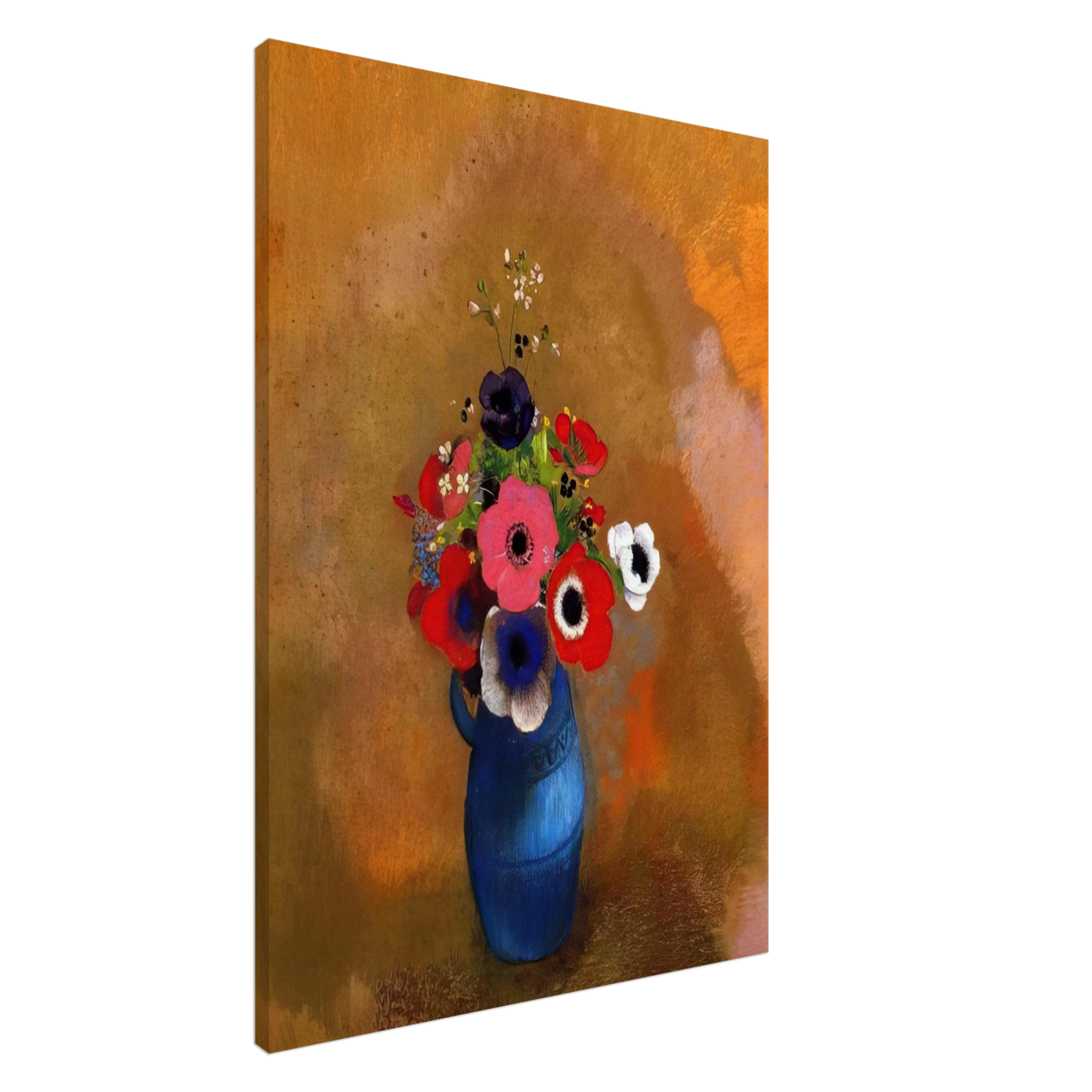 Odilon Redon - BOUQUET OF ANEMONES Canvas - 20x30 cm / 8x12 inches-canvas