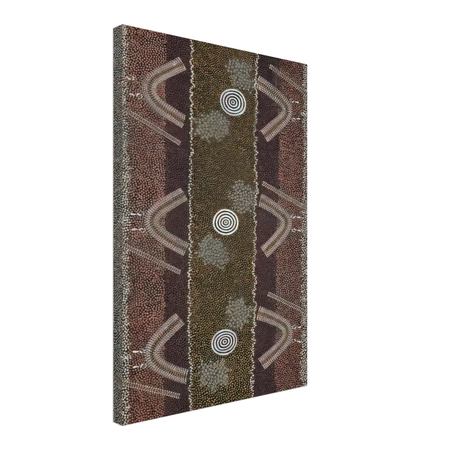 Clifford Possum Tjapaltjarri - Ground and Body Designs Used in Ceremonies at Arranki on Mt Allan Station - 1982 Canvas - 70x100 cm / 28x40 inches-canvas