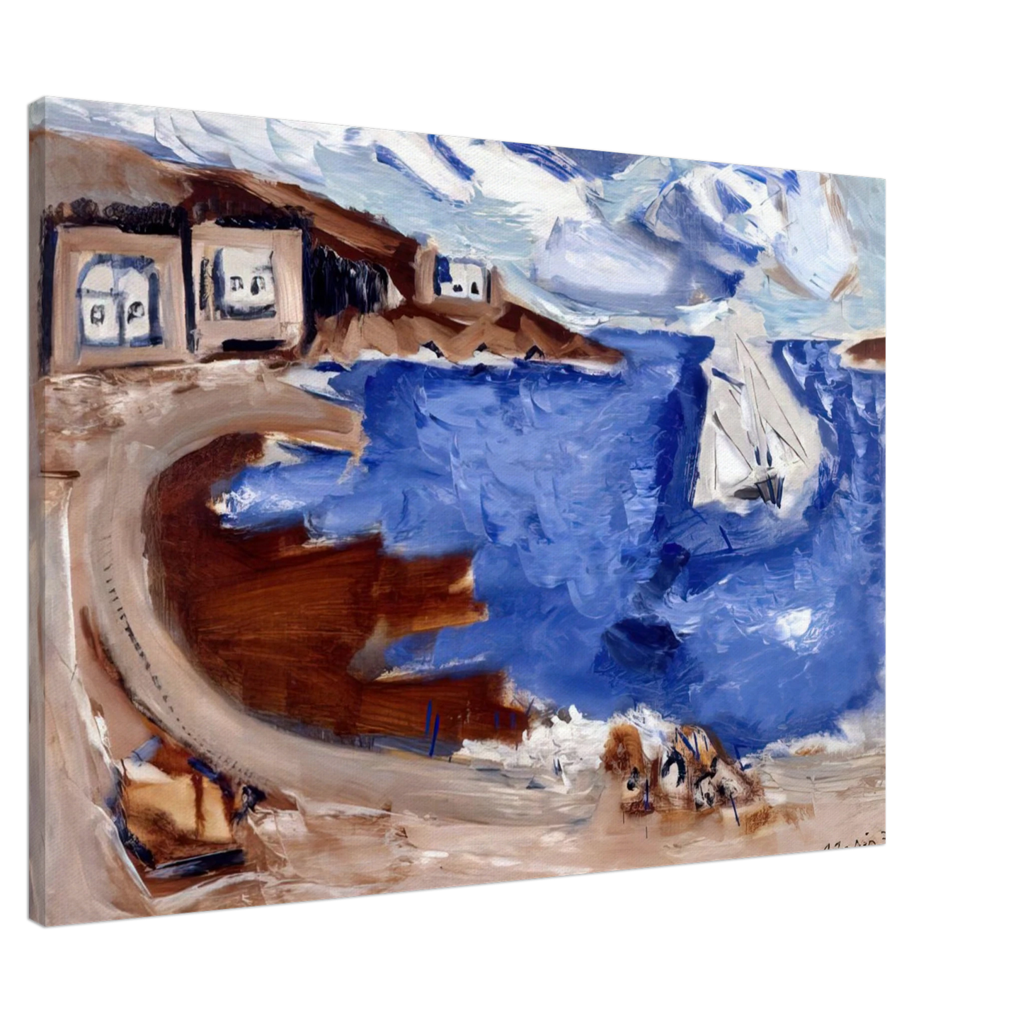 John Marin - From Seeing Cape Split - 1935 Canvas - 20x30 cm / 8x12 inches-canvas