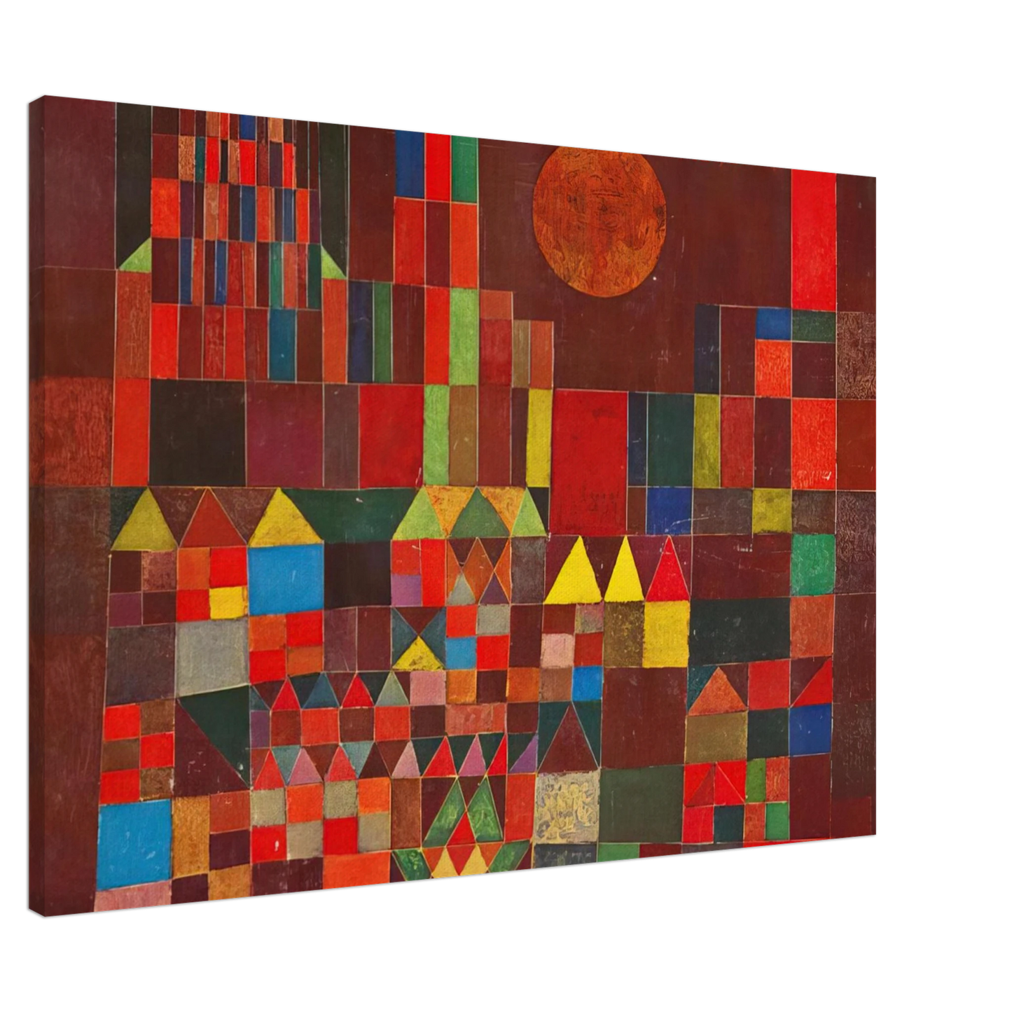 Paul Klee - CASTLE AND SUN 1928 Canvas - 20x30 cm / 8x12 inches-canvas