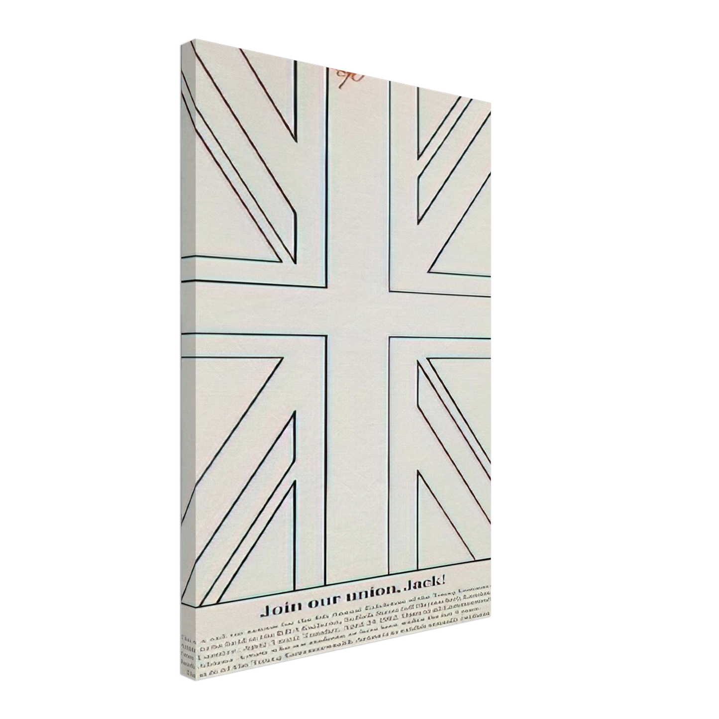 Billy Apple - Join our union, Jack! Young Commonwealth Artists - 1962 Canvas - 40x60 cm / 16x24 inches-canvas