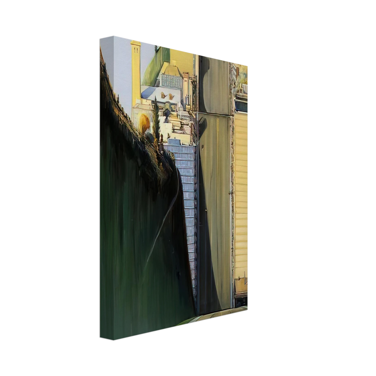 Wayne Thiebaud - Park Place - 1993 Canvas - 40x60 cm / 16x24 inches-canvas