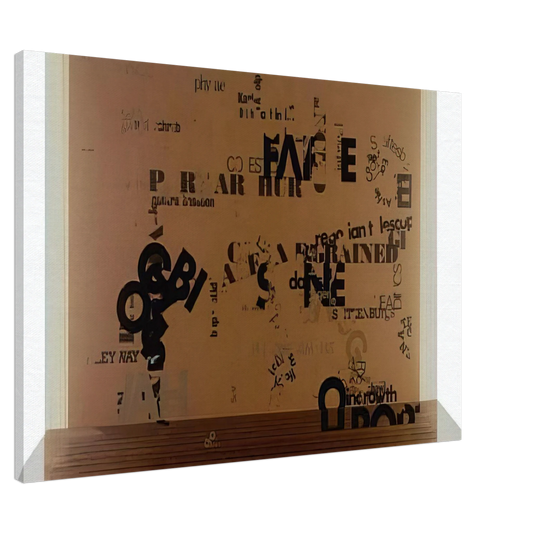 John Cage - Not Wanting To Say Anything About Marcel, I - 1969 Canvas - 20x30 cm / 8x12 inches-canvas