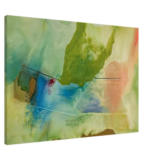 Helen Frankenthaler - Hint from Bassano, 1973- Canvas - 20x30 cm / 8x12 inches-canvas