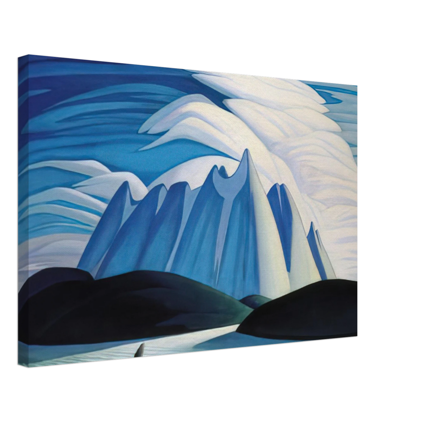 Lawren Harris - Lake and Mountains - 1928 Canvas - 40x60 cm / 16x24 inches-canvas