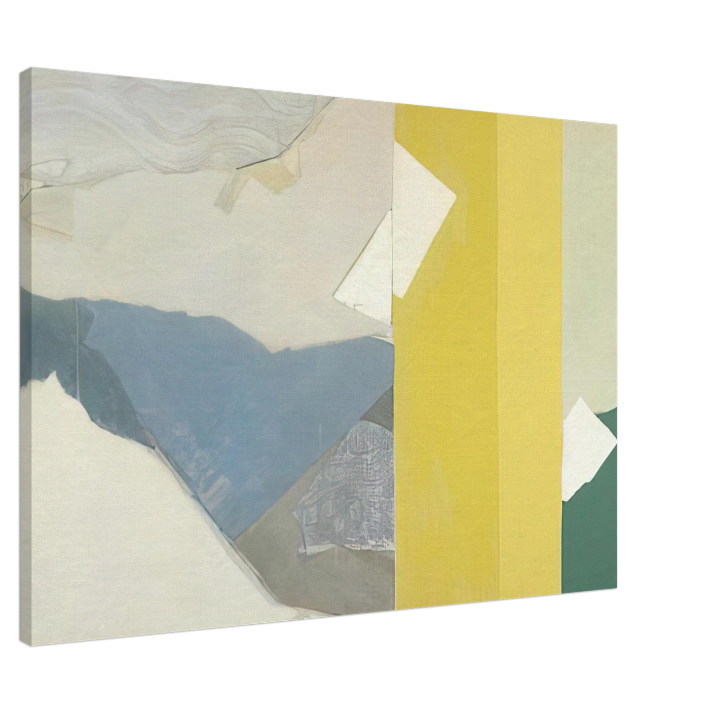 Kenzo Okada - Three Whites - 1963 Canvas - 20x30 cm / 8x12 inches-canvas