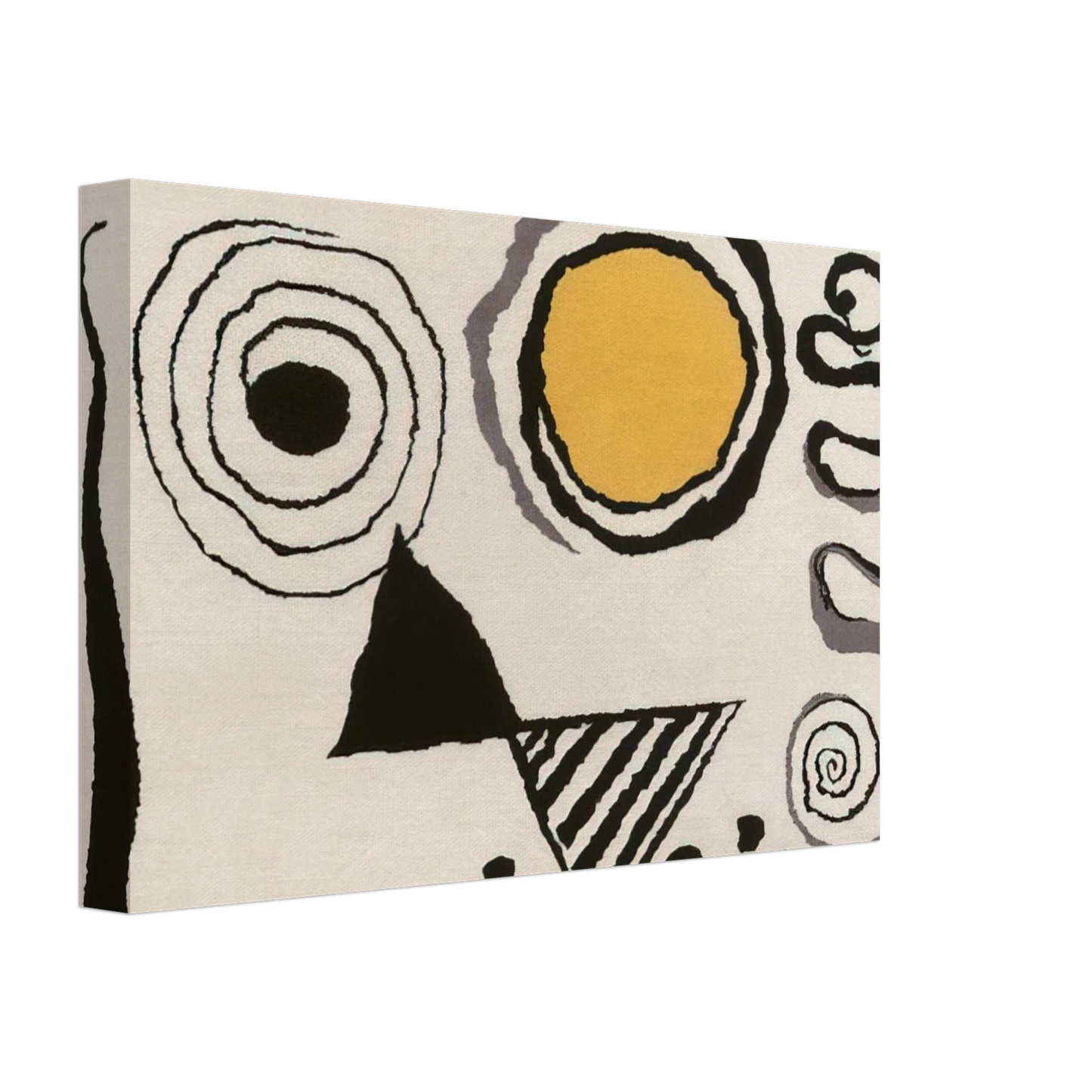 Alexander Calder - CERCLE JAUNE 1953 Canvas - 70x100 cm / 28x40 inches-canvas