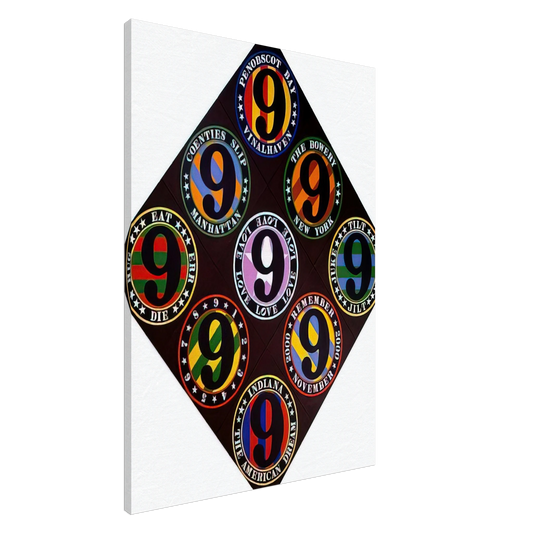 Robert Indiana - The Ninth American Dream Canvas - 20x30 cm / 8x12 inches-canvas