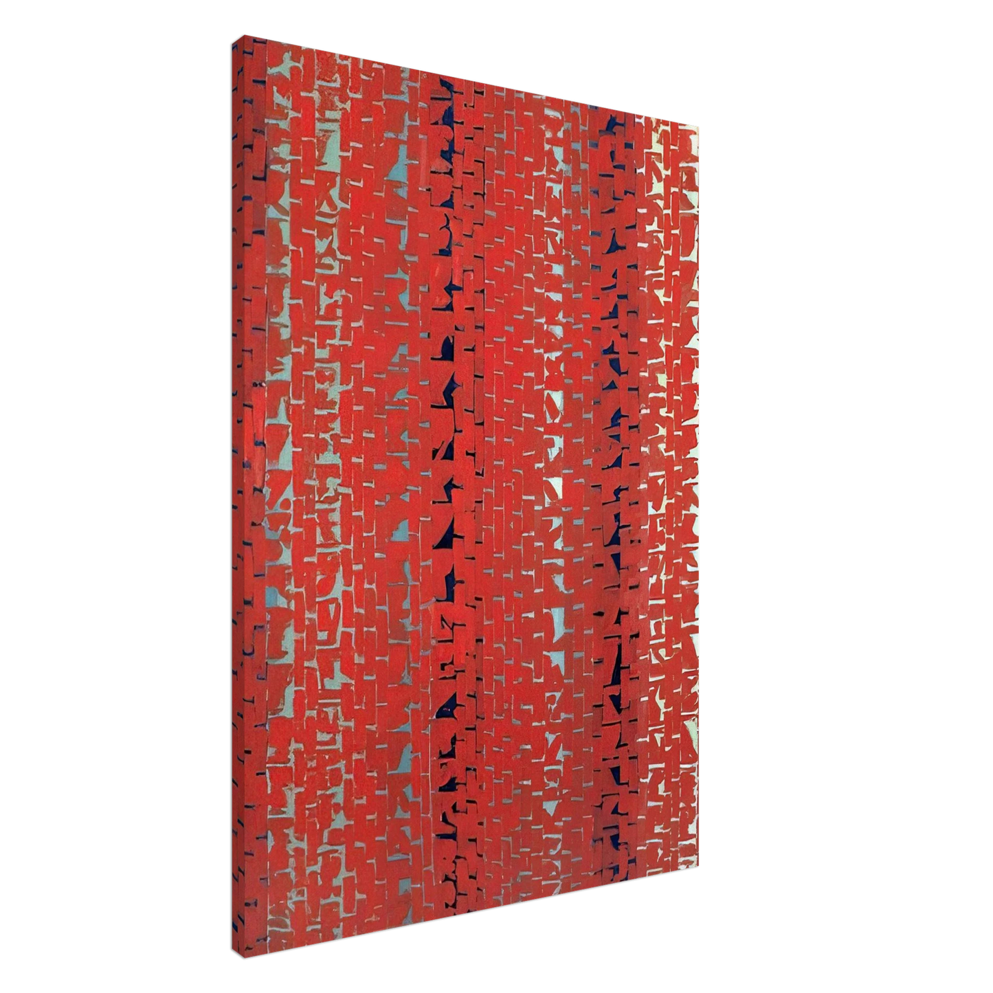 Alma Woodsey Thomas - RED SUNSET OLD POND CONCERTO 1972 Canvas - 20x30 cm / 8x12 inches-canvas