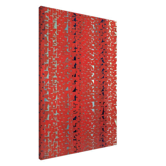 Alma Woodsey Thomas - RED SUNSET OLD POND CONCERTO 1972 Canvas - 20x30 cm / 8x12 inches-canvas