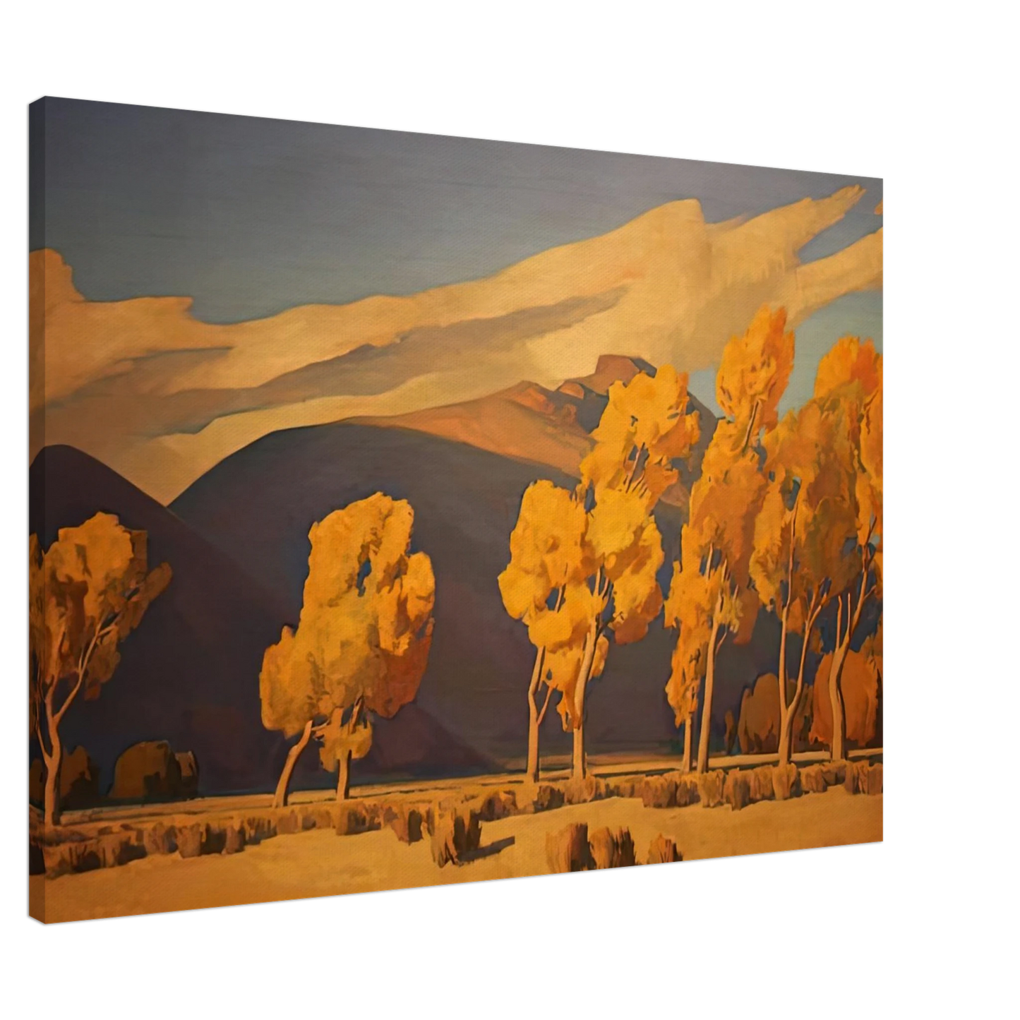Maynard Dixon - NOVEMBER IN NEVADA 1935 Canvas - 20x30 cm / 8x12 inches-canvas