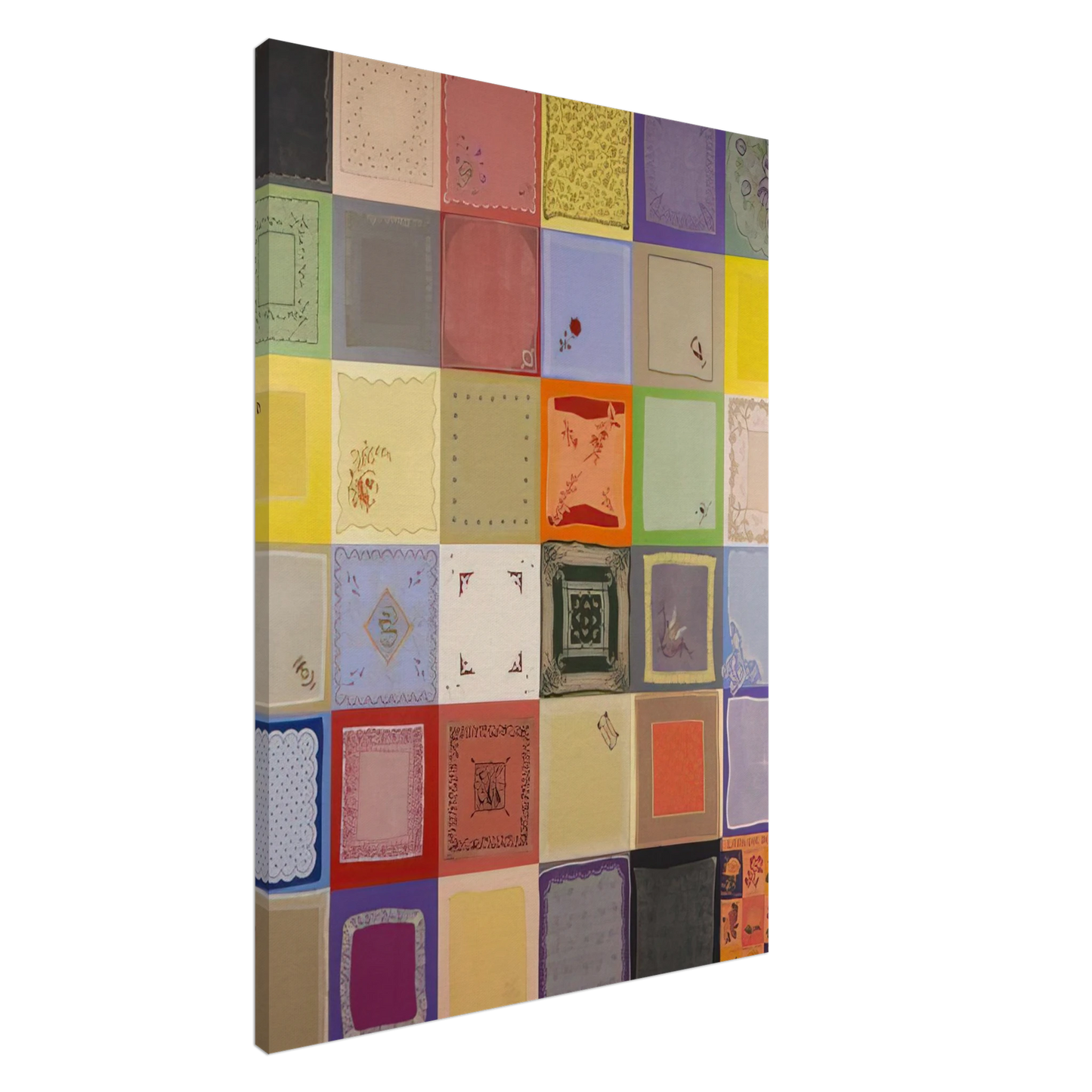 Miriam Schapiro - Connection - 1978 Canvas - 20x30 cm / 8x12 inches-canvas