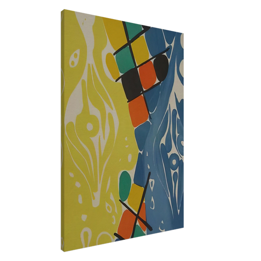 Ernst Wilhelm Nay - Farblitho 1966 - 21 NOR - 1966 Canvas - 20x30 cm / 8x12 inches-canvas