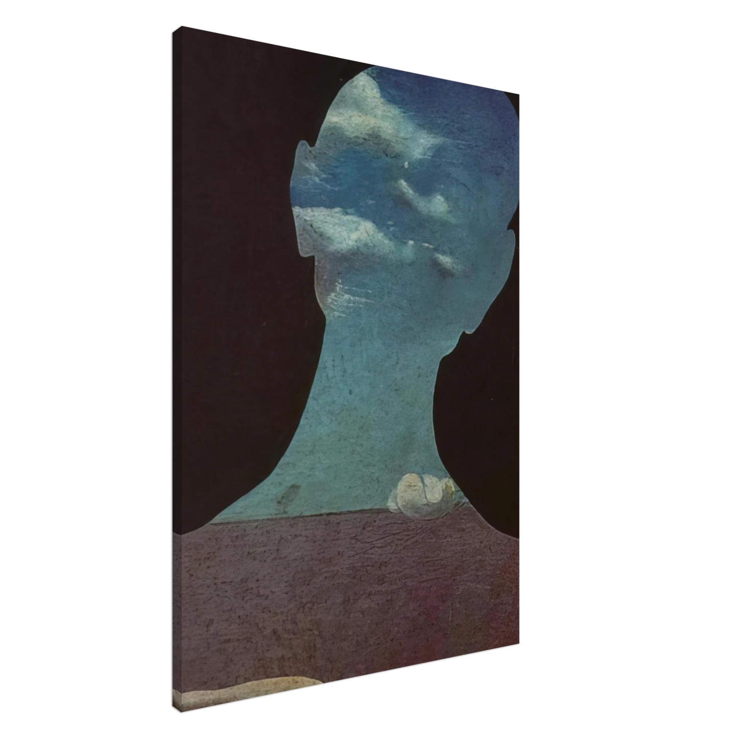 Salvador Dali - MAN WITH HIS HEAD FULL OF CLOUDS Canvas - 20x30 cm / 8x12 inches-canvas