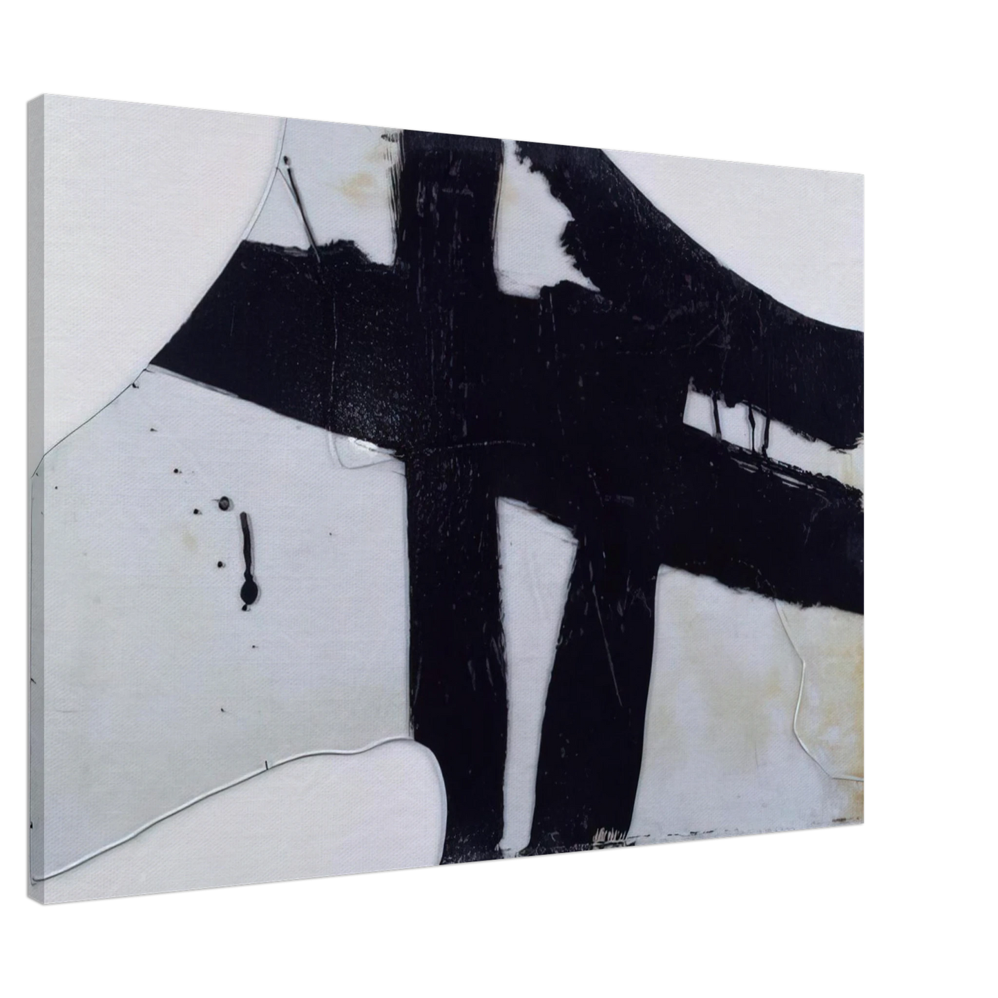 Pierre Soulages - Goudron sur verre 45.5 x 76.5 cm, 1948 - 1948 Canvas - 20x30 cm / 8x12 inches-canvas