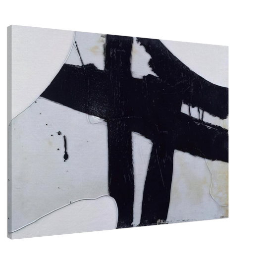 Pierre Soulages - Goudron sur verre 45.5 x 76.5 cm, 1948 - 1948 Canvas - 20x30 cm / 8x12 inches-canvas