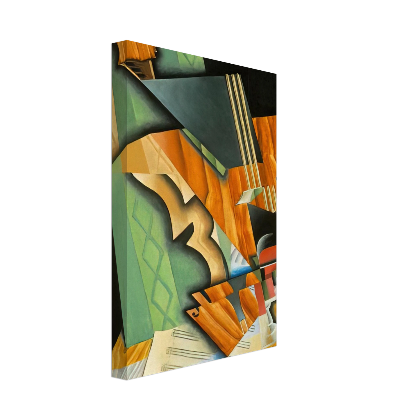 Juan Gris - VIOLIN AND GLASS 1915 Canvas - 40x60 cm / 16x24 inches-canvas