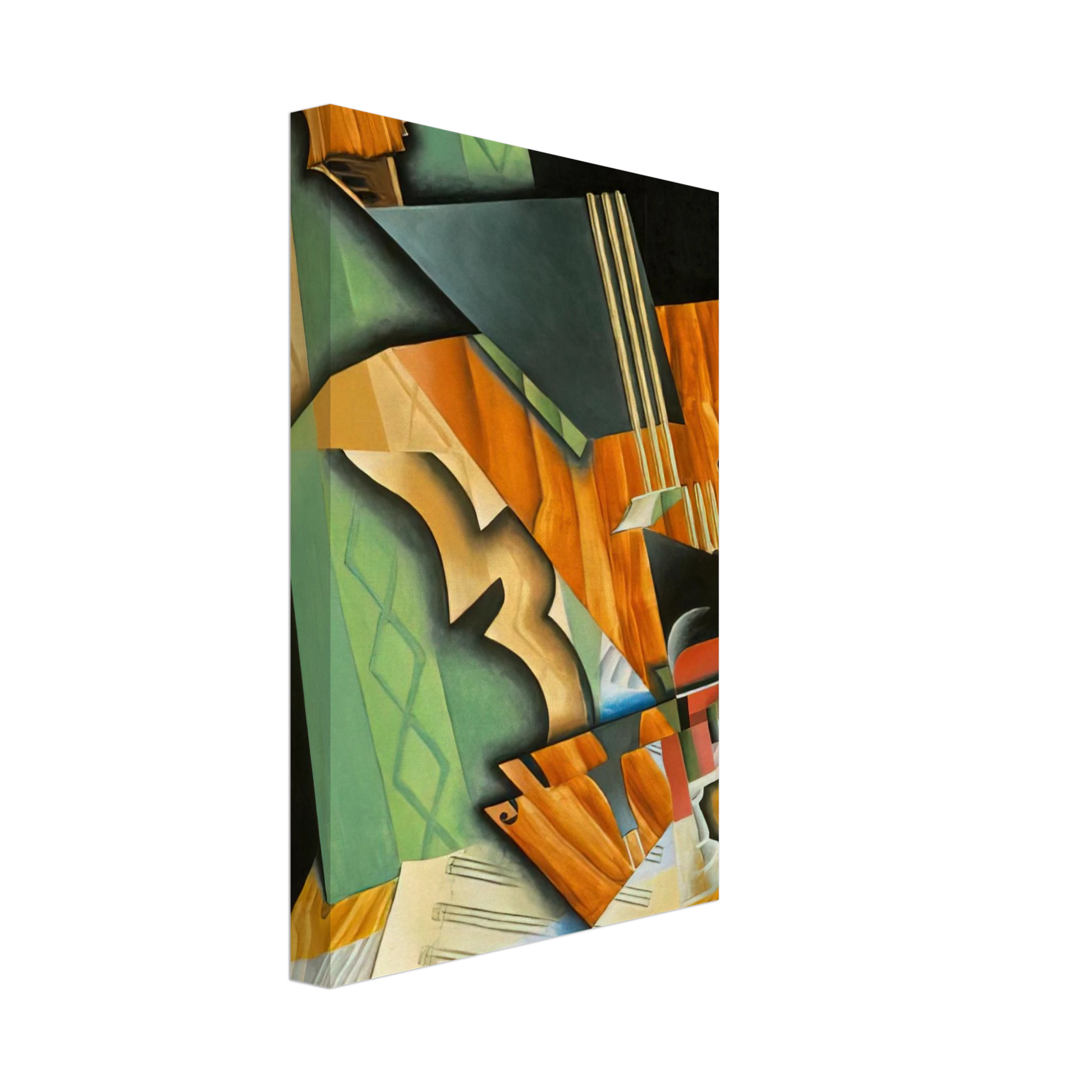 Juan Gris - VIOLIN AND GLASS 1915 Canvas - 40x60 cm / 16x24 inches-canvas