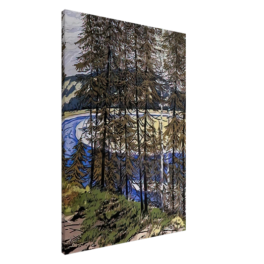 Neil Welliver - Synthetic Blue St. John - 2000 Canvas - 20x30 cm / 8x12 inches-canvas