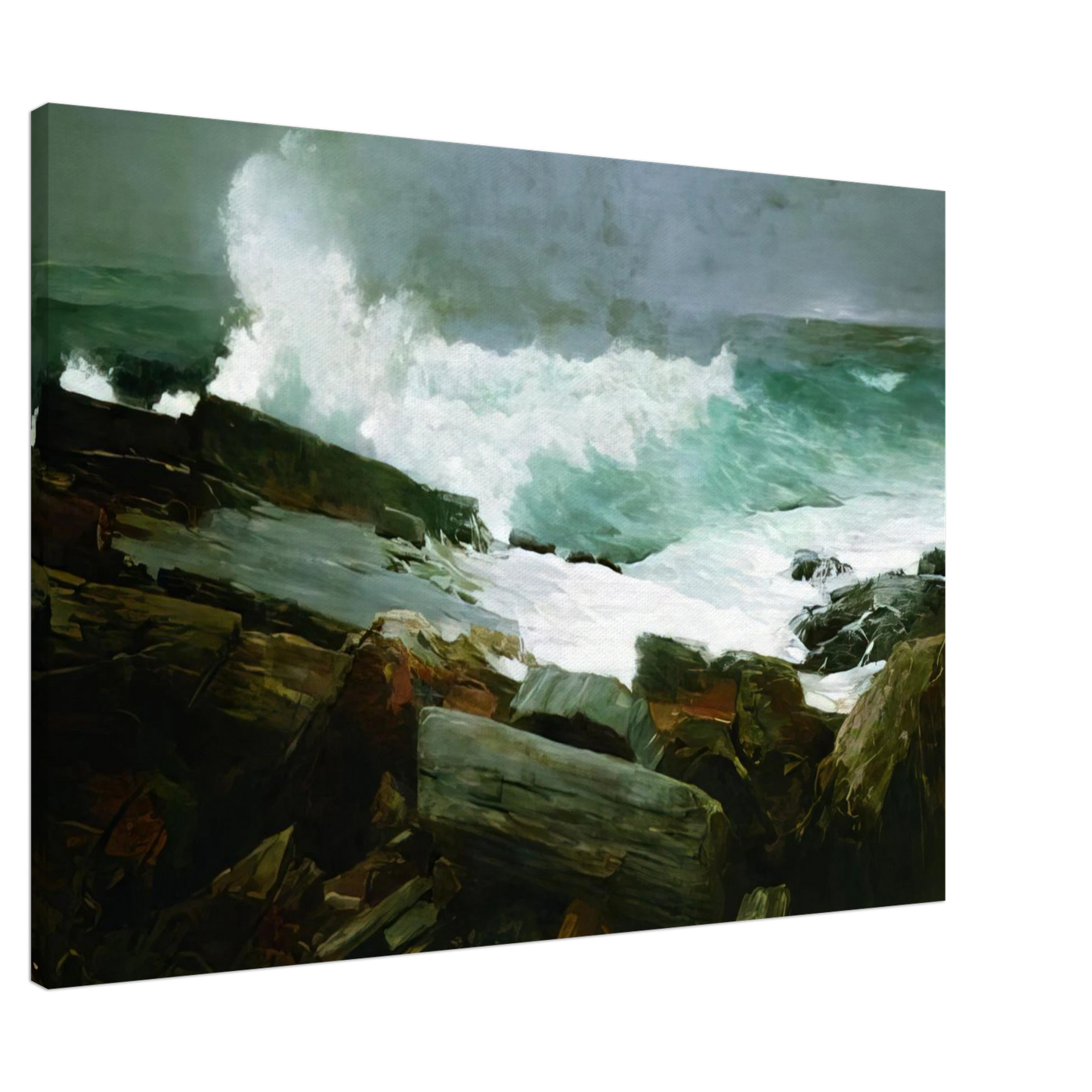 Winslow Homer - WEATHERBEATEN 1894 Canvas - 20x30 cm / 8x12 inches-canvas