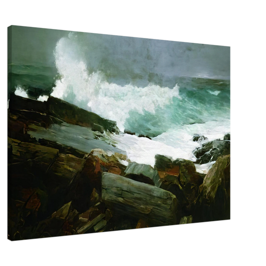 Winslow Homer - WEATHERBEATEN 1894 Canvas - 20x30 cm / 8x12 inches-canvas