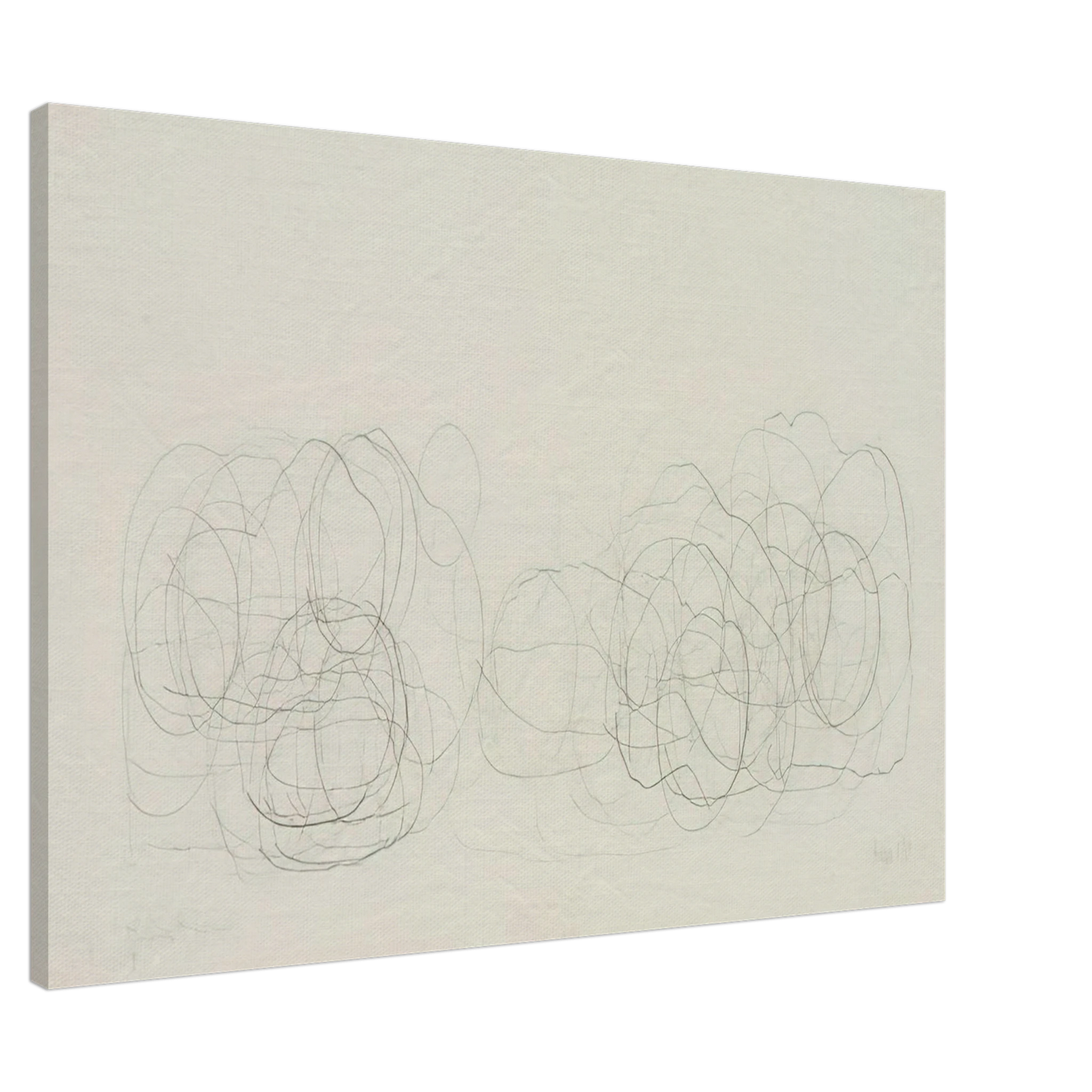 John Cage - 7R15 Where R=Ryoanji - 1983 Canvas - 20x30 cm / 8x12 inches-canvas