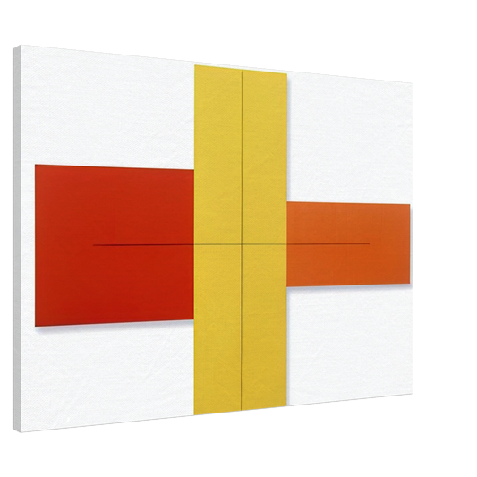 Robert Mangold - WITHIN RED YELLOW ORANGE 1981 Canvas - 20x30 cm / 8x12 inches-canvas