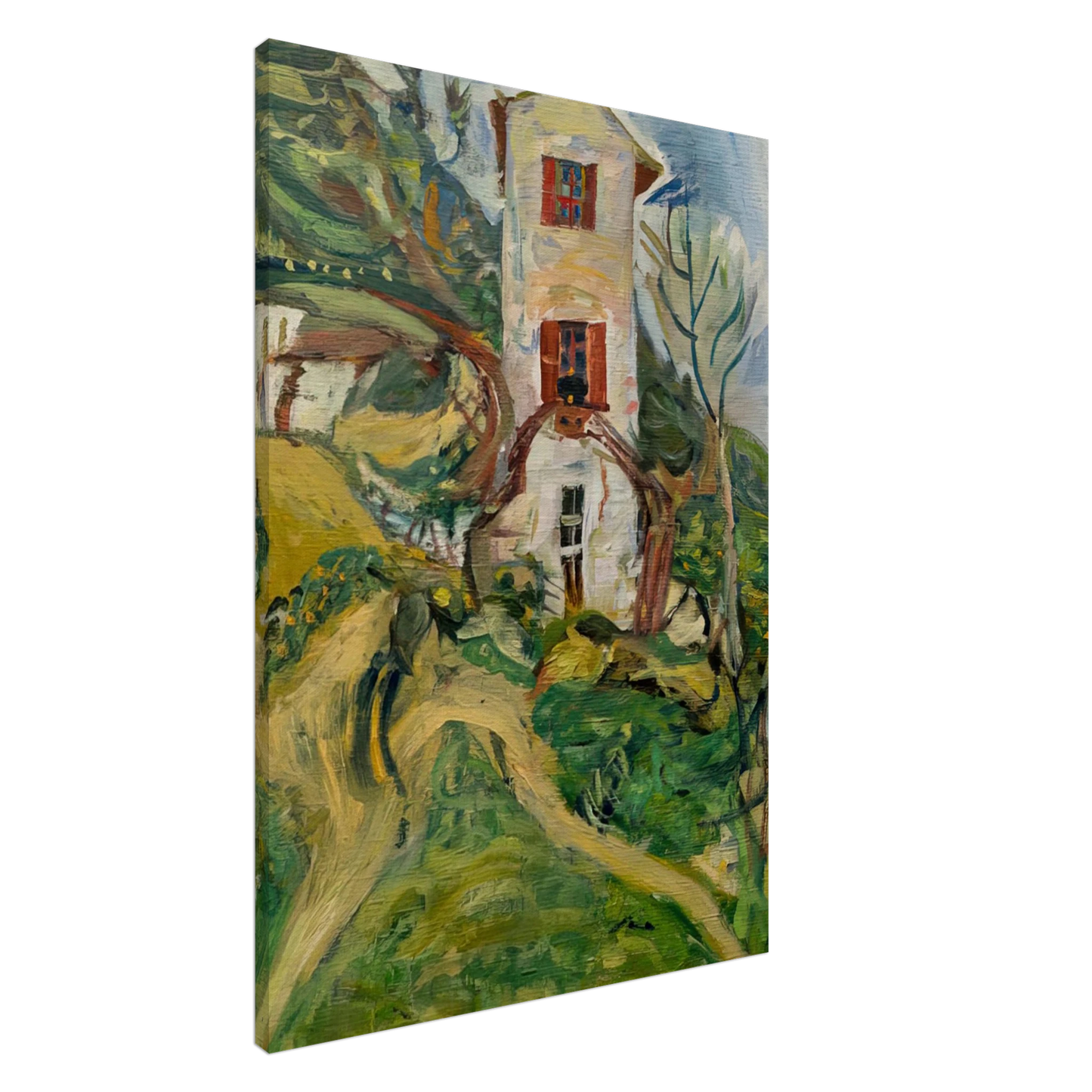 Chaim Soutine - WHITE HOUSE 1918 Canvas - 20x30 cm / 8x12 inches-canvas