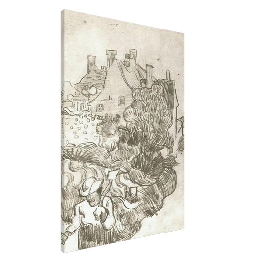 Vincent van Gogh - A House at Auvers Canvas - 20x30 cm / 8x12 inches-canvas