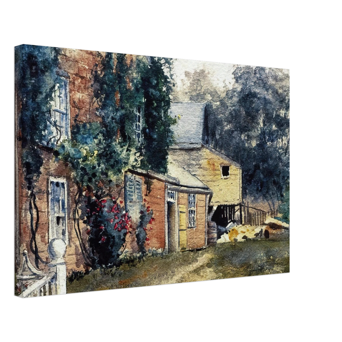 Childe Hassam - Old House, Nantucket Canvas - 70x100 cm / 28x40 inches-canvas